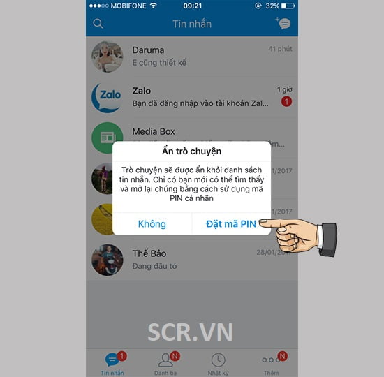 Cách Ẩn Trò Chuyện Zalo Trên iPhone