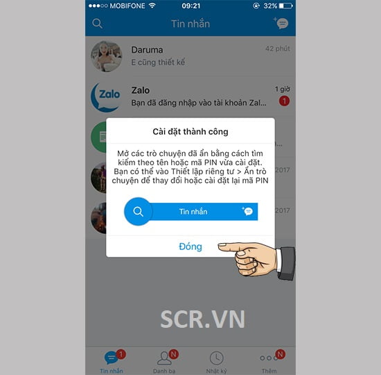 Cách Ẩn Trò Chuyện Zalo Trên iPhone