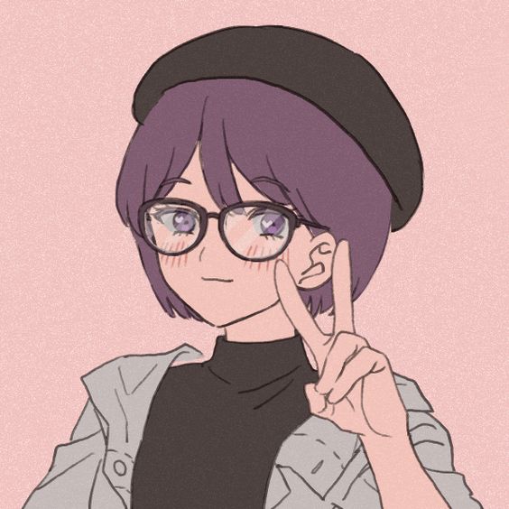 Hình đại diện Anime cô bé đeo kính cute