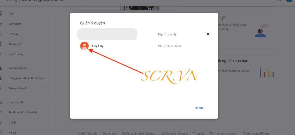Mất quyền quản lý trong Google My Business