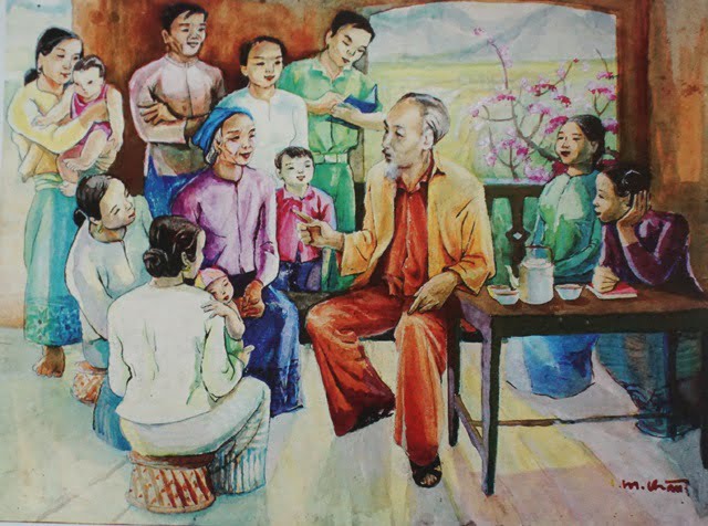 Trần Minh Châu vẽ Lời Bác dặn