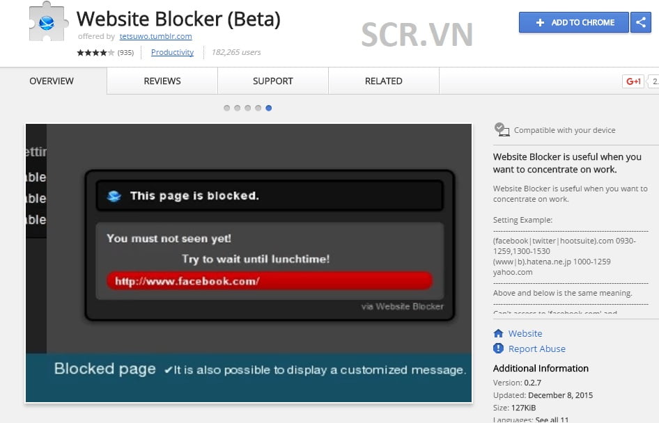 Sử Dụng  Website Blocker (Beta) Để Chặn Website