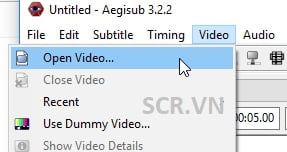 Open video để mở file
