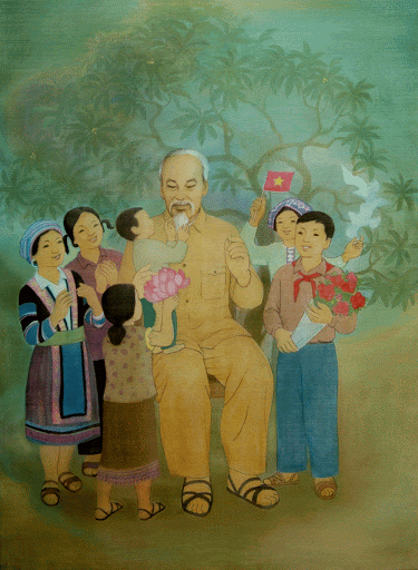 Tranh Bác Hồ của họa sĩ Đặng Đình Nguyễn