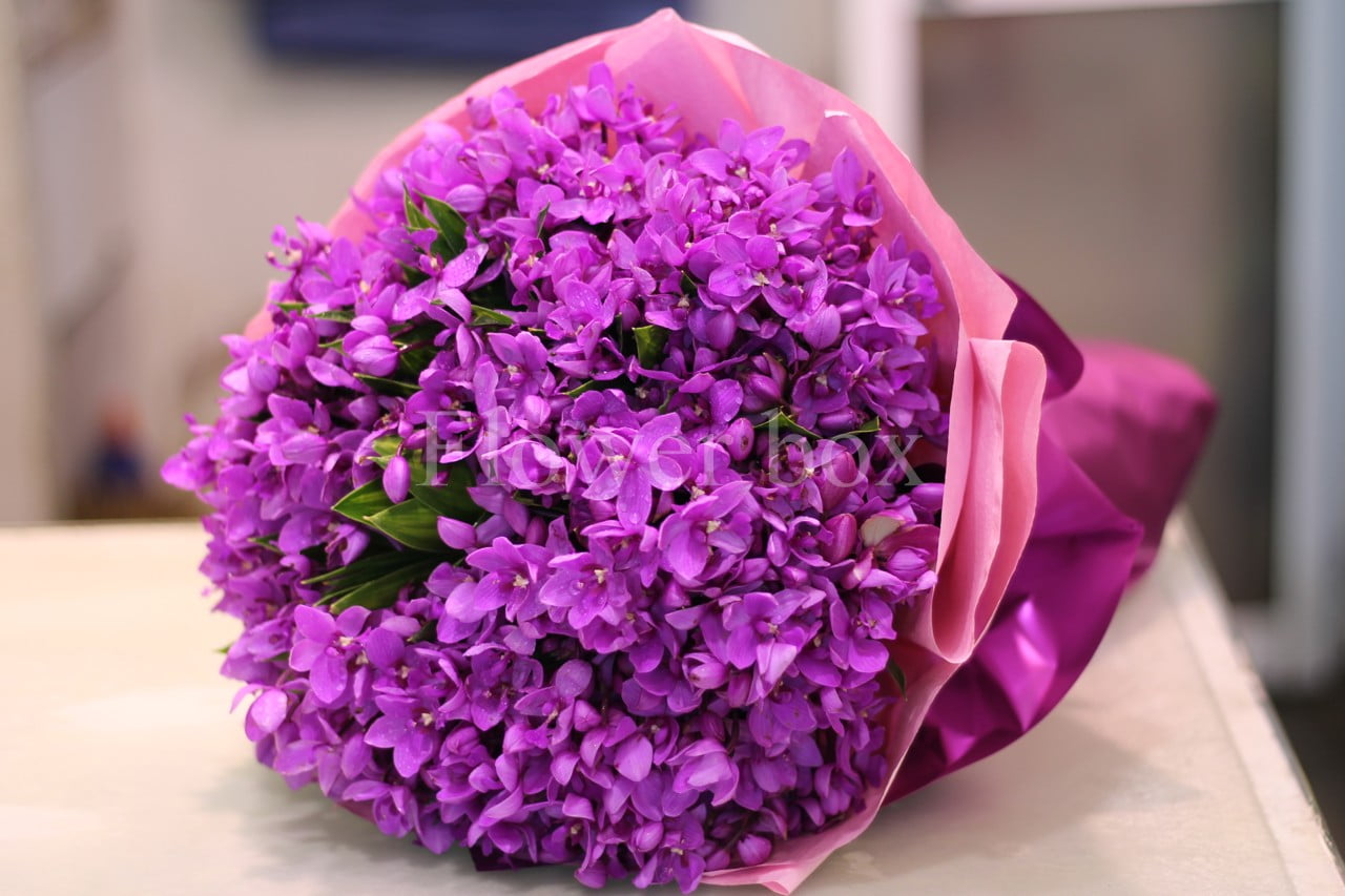 Bó hoa màu tím cực đẹp