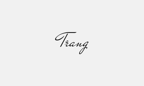 Chữ ký tên Trang ấn tượng