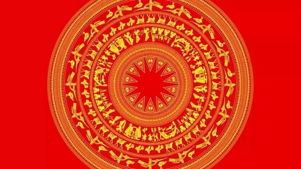 Hình nền ppt trống đồng