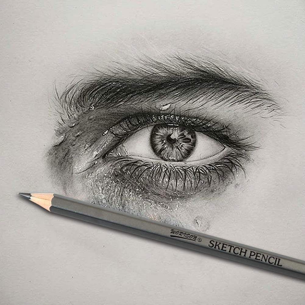 Hình vẽ con cái đôi mắt vô nằm trong chân thực vày cây viết chì