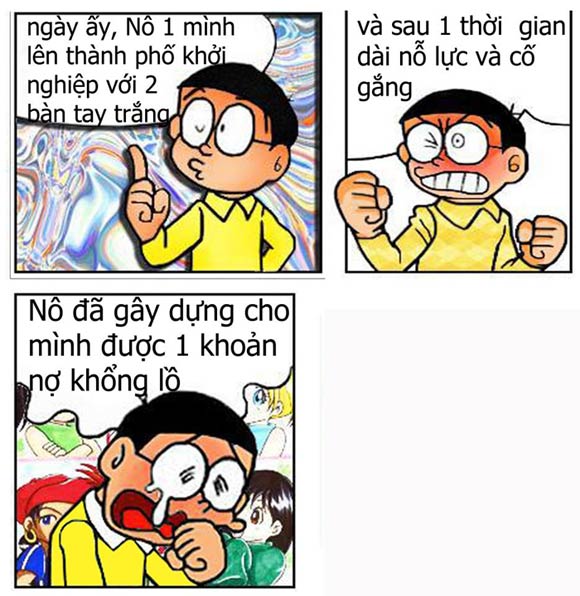 Hình chế Nobita buồn