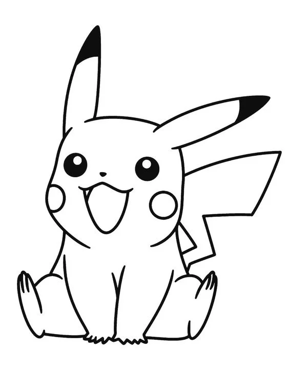 Hình tô màu Pikachu đẹp