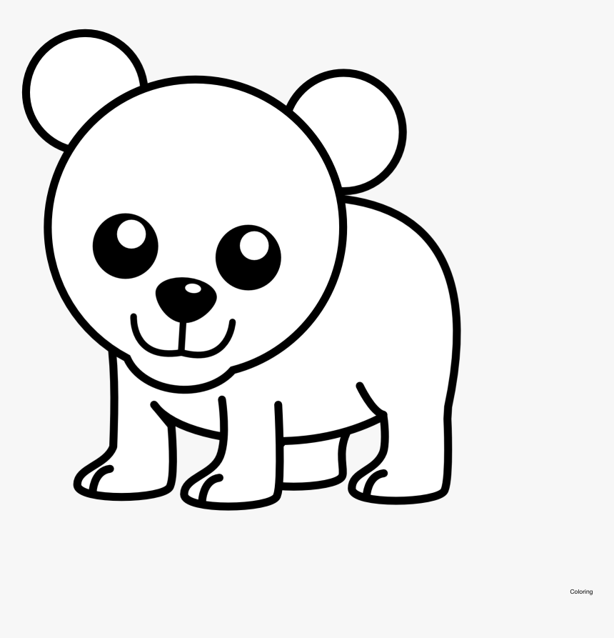 Hình vẽ cực đơn giản về chú gấu dễ thương