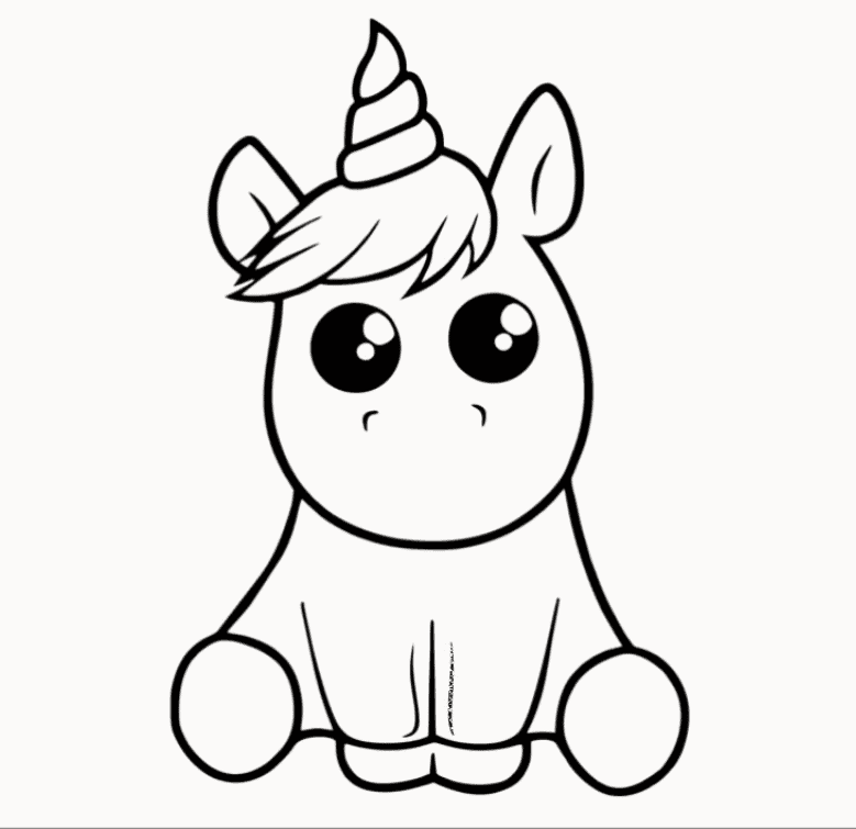 Hình vẽ unicorn đơn giản