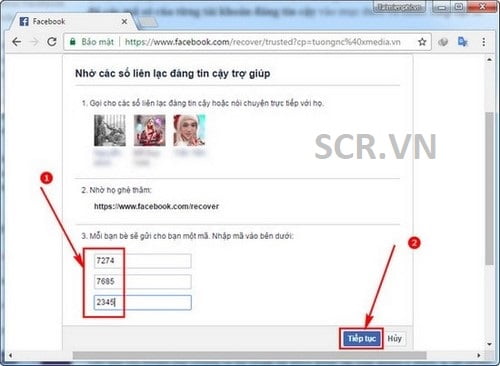 Làm tương tự như vậy với 3 người bạn