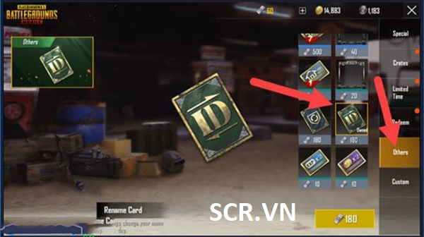 Mua thẻ rename card