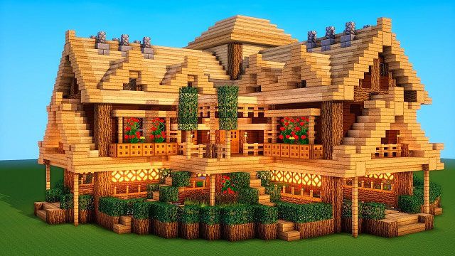 Nhà gỗ đẹp trong minecraft