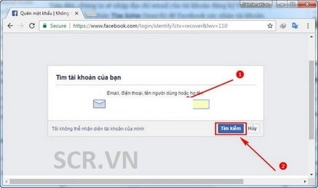 Nhập tên tài khoản của bạn