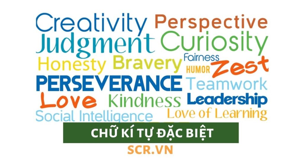 chữ ký tự đặc biệt