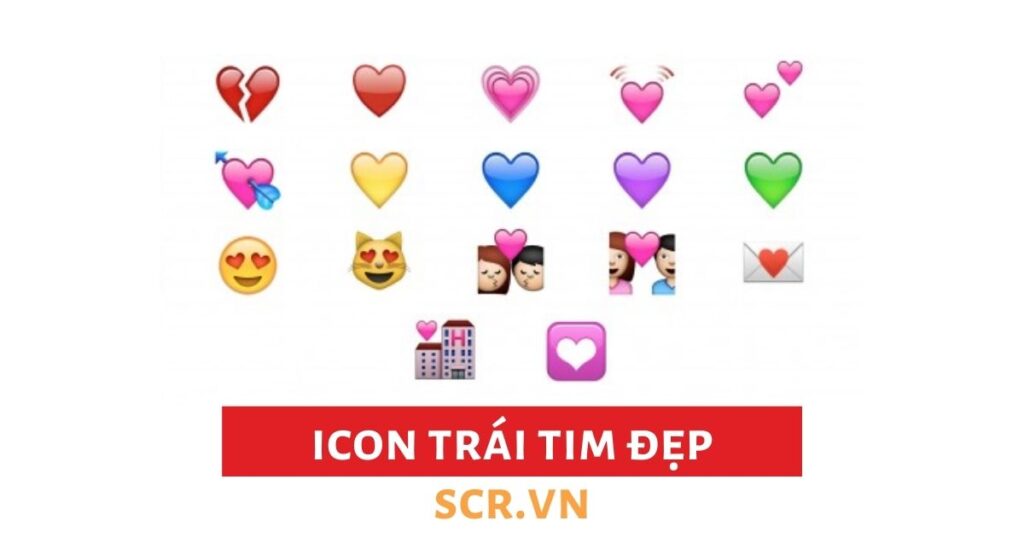 icon trái tim đẹp