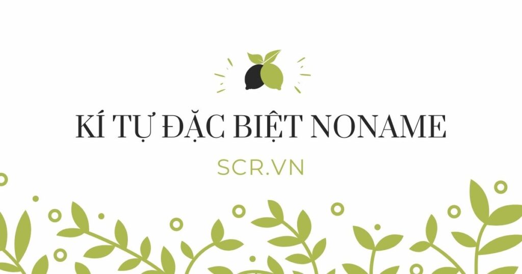 kí tự đặc biệt noname
