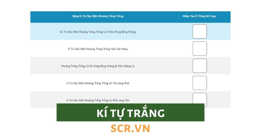 ký tự trắng