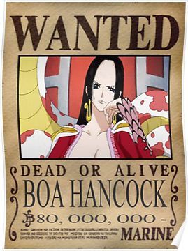 Chế hình Wanted One Piece Boa Hancock
