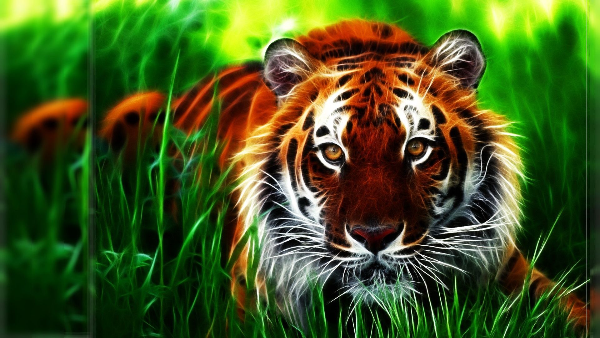 Hình 3D siêu nét về con hổ