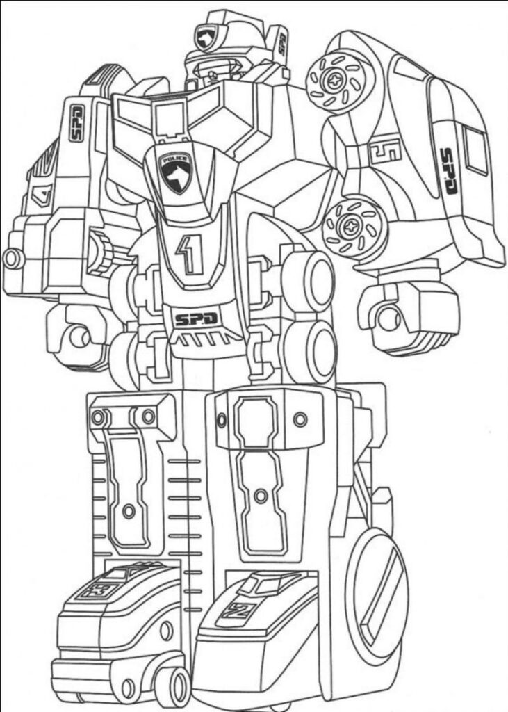 Hình tô màu Robot Gundam cho bé tập tô chất
