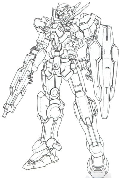 Hình tô màu Robot Gundam cho bé tập tô đẹp