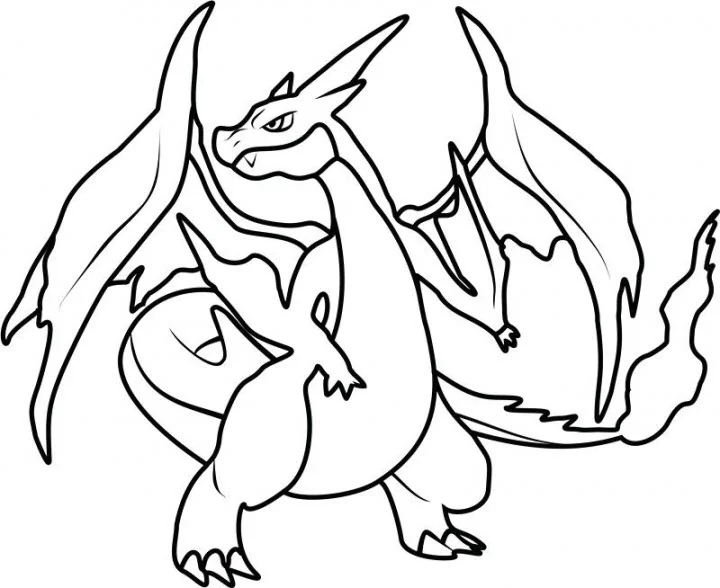 Pokemon hệ lửa tô màu