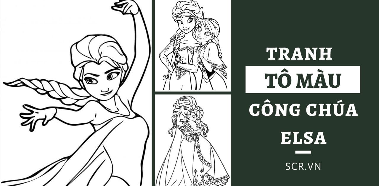 Tranh Tô Màu Elsa Và Anna ❤1001 Hình Vẽ Công Chúa Elsa - Wonderkids  Education