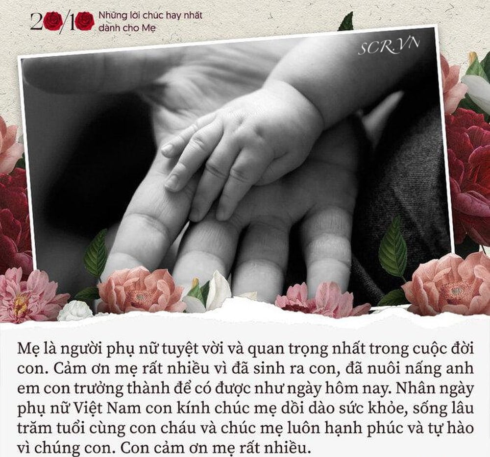 stt chúc 20 10 cho mẹ