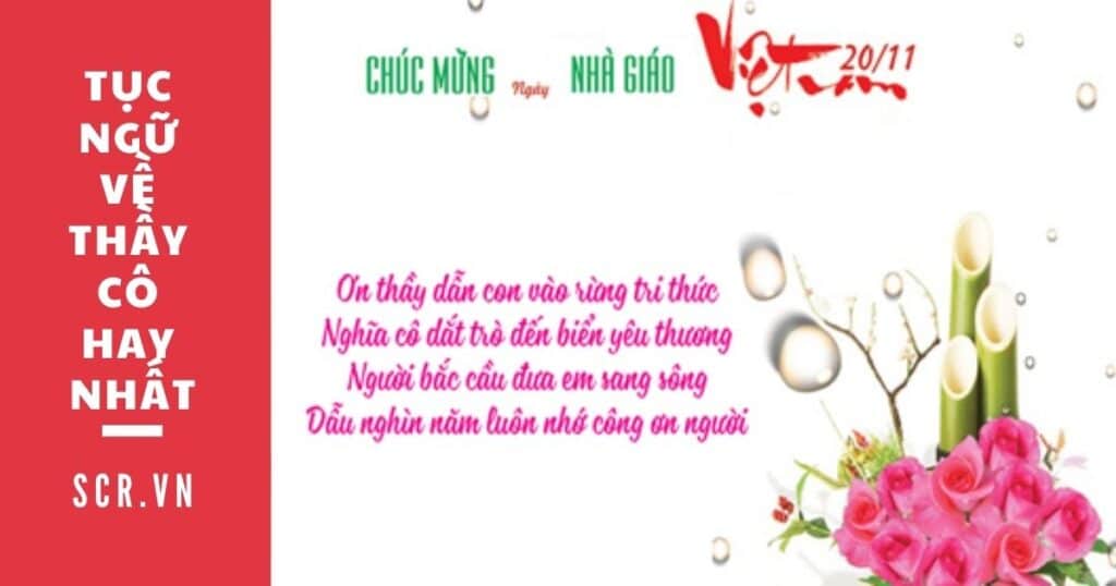 tục ngữ về thầy cô hay nhất