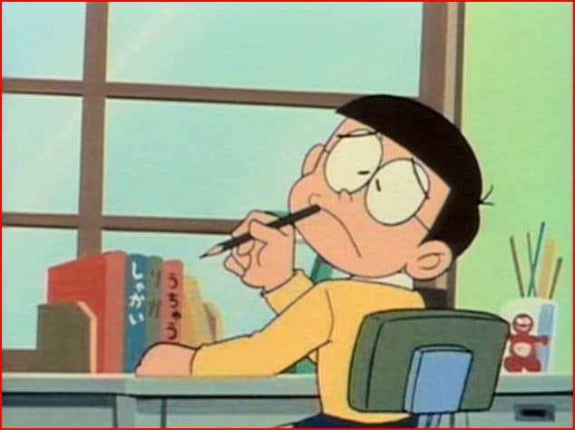 Ảnh Nobita suy tư