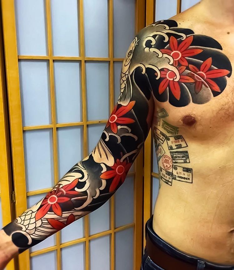 Ảnh xăm tattoo Yakuza cánh tay