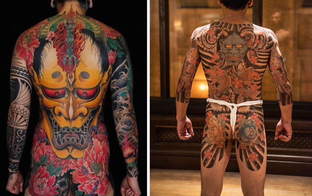 Ảnh xăm tattoo Yakuza kín trên lưng