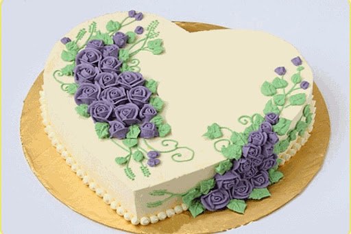 Bánh sinh nhật tạo hình trái tim đẹp
