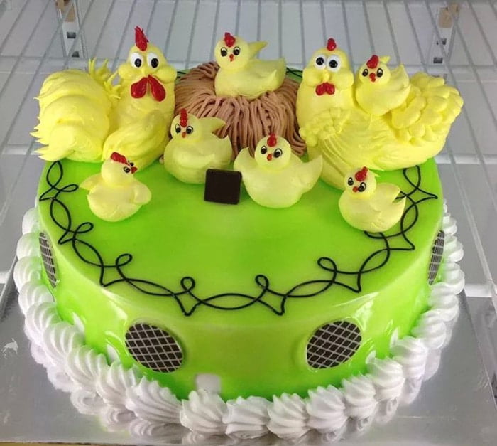 Bánh sinh nhật hình đàn gà