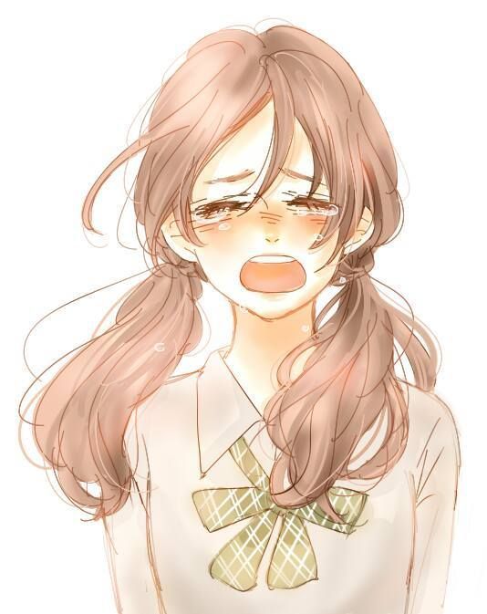 Bức hình cô gái anime khóc đau thắt tâm can