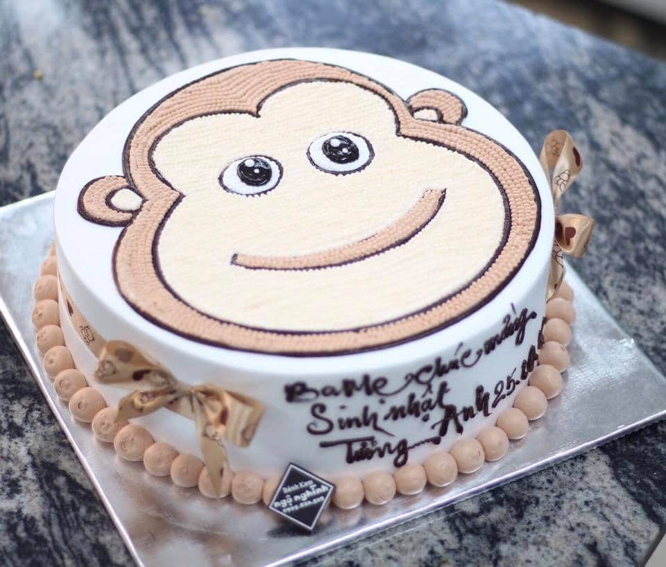 Chiếc bánh kem ngộ nghĩnh hình chú khỉ để sinh nhật thêm đặc biệt và vui vẻ