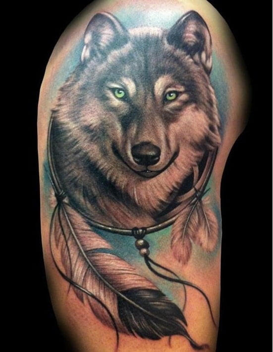Cùng ngắm nhìn mẫu tattoo đầu sói đẹp xuất sắc