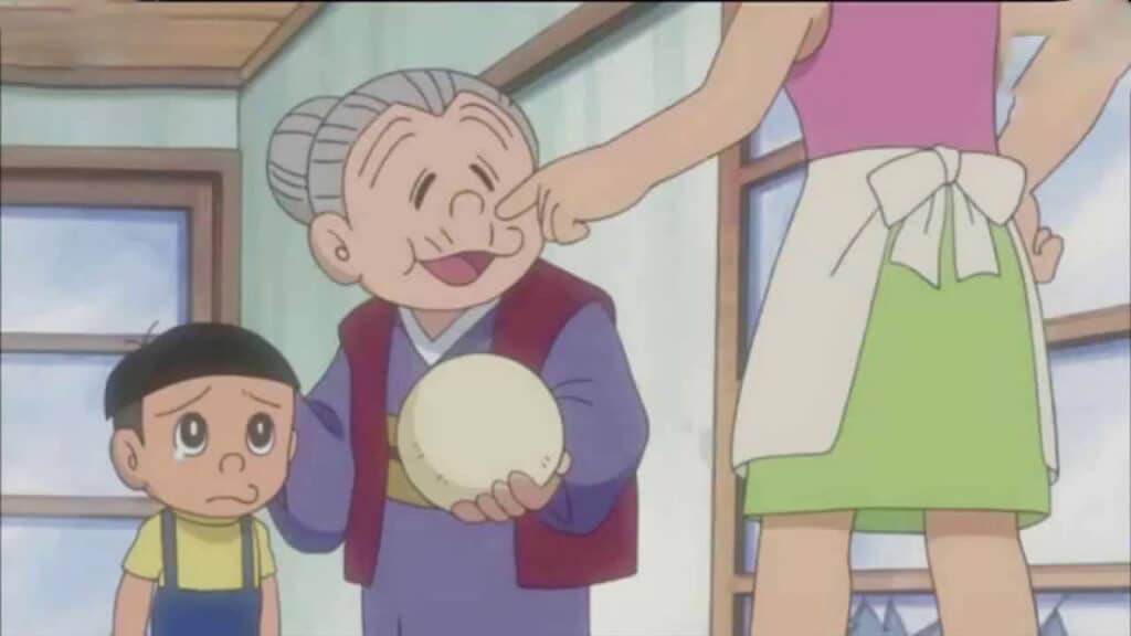 Hình Nobita buồn khóc khi còn bé