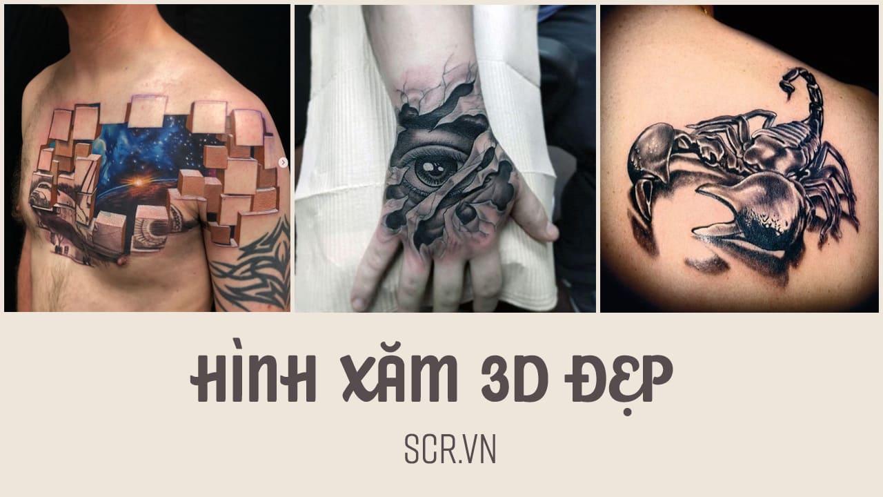 Hình Xăm 3D Đẹp Cho Nam Nữ ❤️ 1001 Tattoo 3D Mini