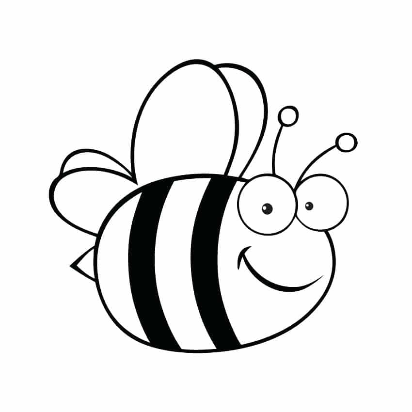 Hình ảnh con ong cho bé tô màu