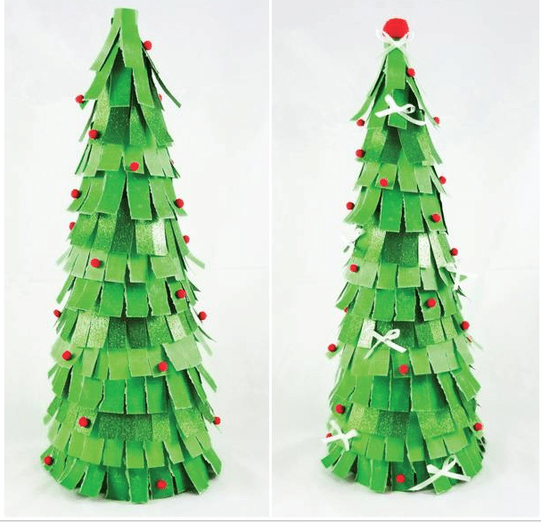 Hình cây thông Noel bằng giấy đẹp