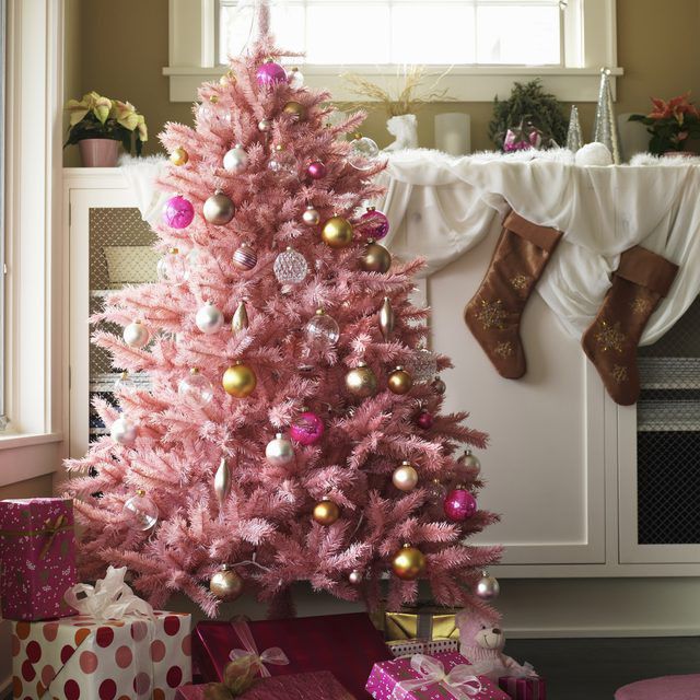 Hình cây thông Noel màu hồng đẹp nhất