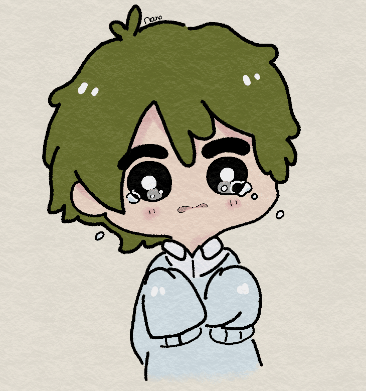 Hình Anime chibi boy buồn khóc