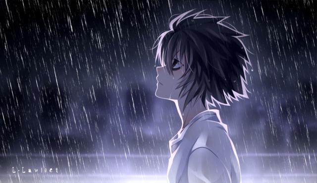Hình nền anime khóc dưới mưa đẹp nhất