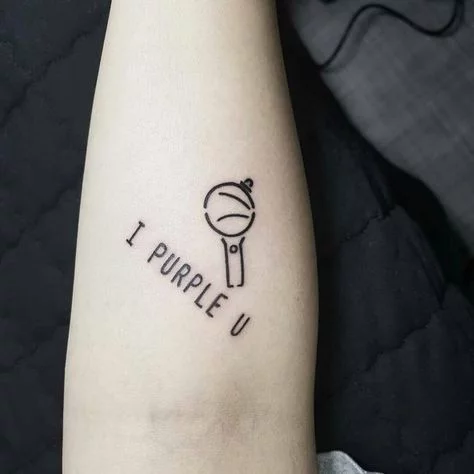 Hình tattoo Chữ BTS đẹp
