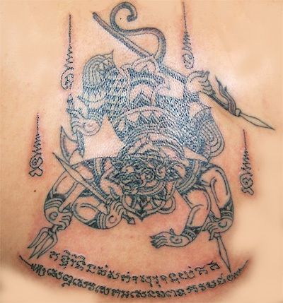 Hình tattoo Khmer Hanuman