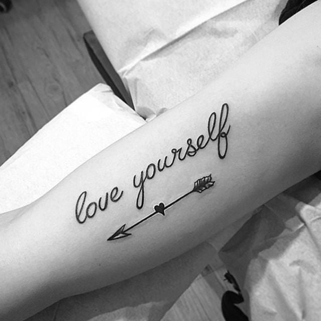 Hình tattoo Love Yourself BTS đẹp